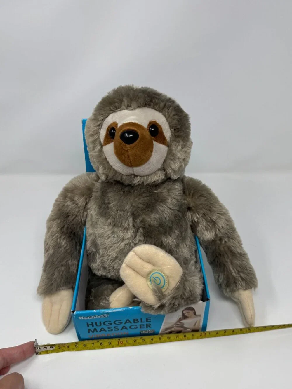 Health Touch Sloth Huggable Vibrating Massager Plush Pillow NIB